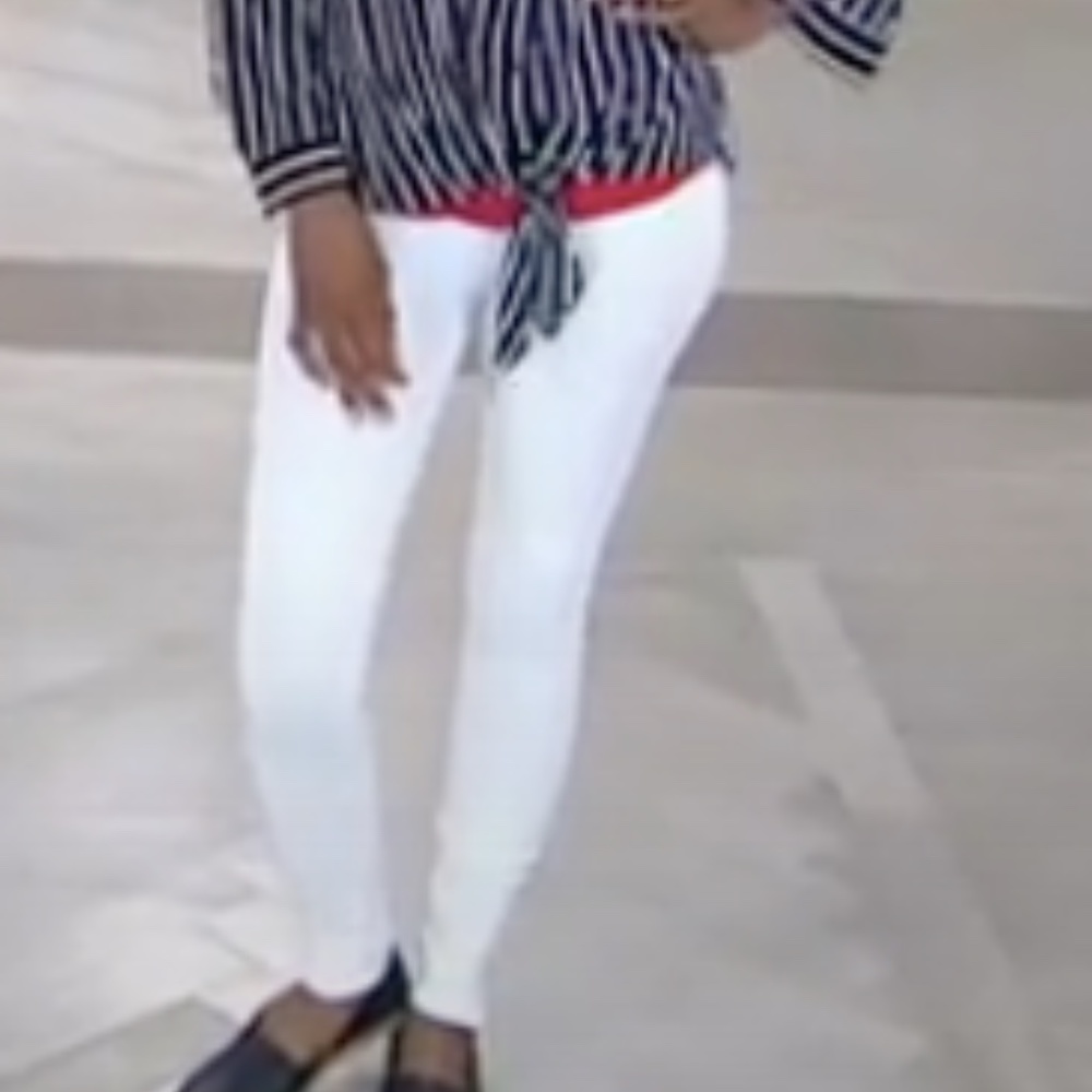 Susan Graver Weekend Cotton Modal Leggings with Side Slits White XL
